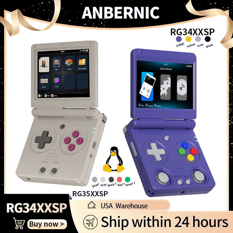 Retro Gaming Os - Anbernic RG34XXSP RG35XXSP Flip Handheld Game