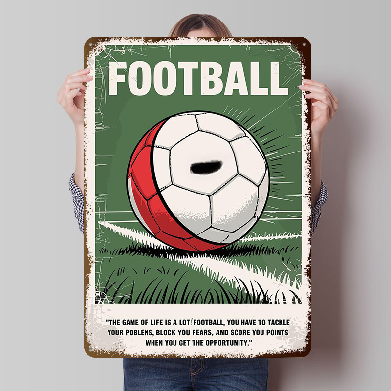Retro Gaming Quotes - Soccer Ball Quotes Poster Customized Wall