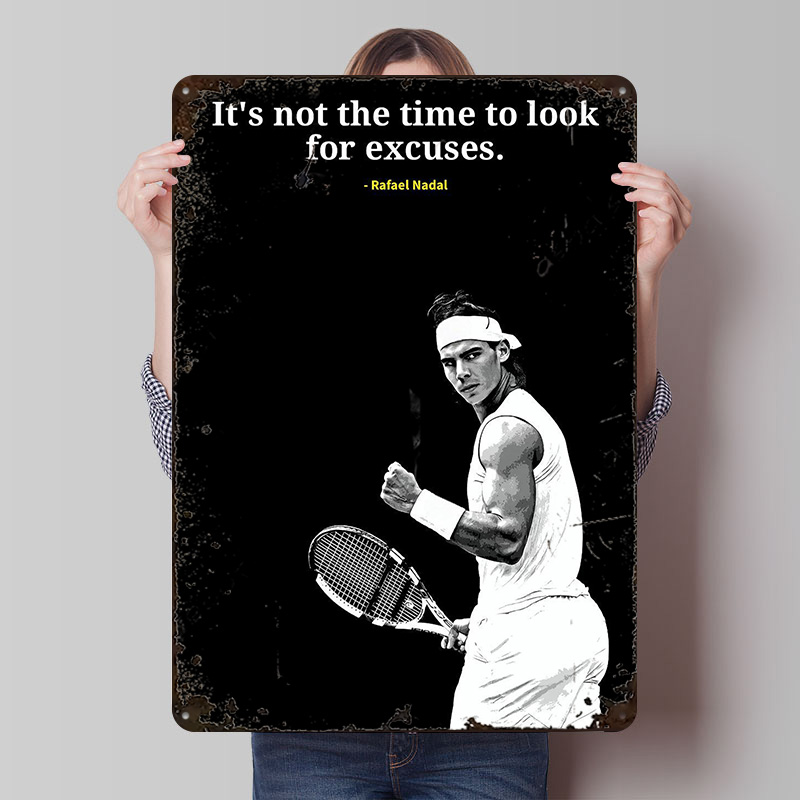 Retro Gaming Quotes - Rafael Nadal Quotes Metal Poster Customized