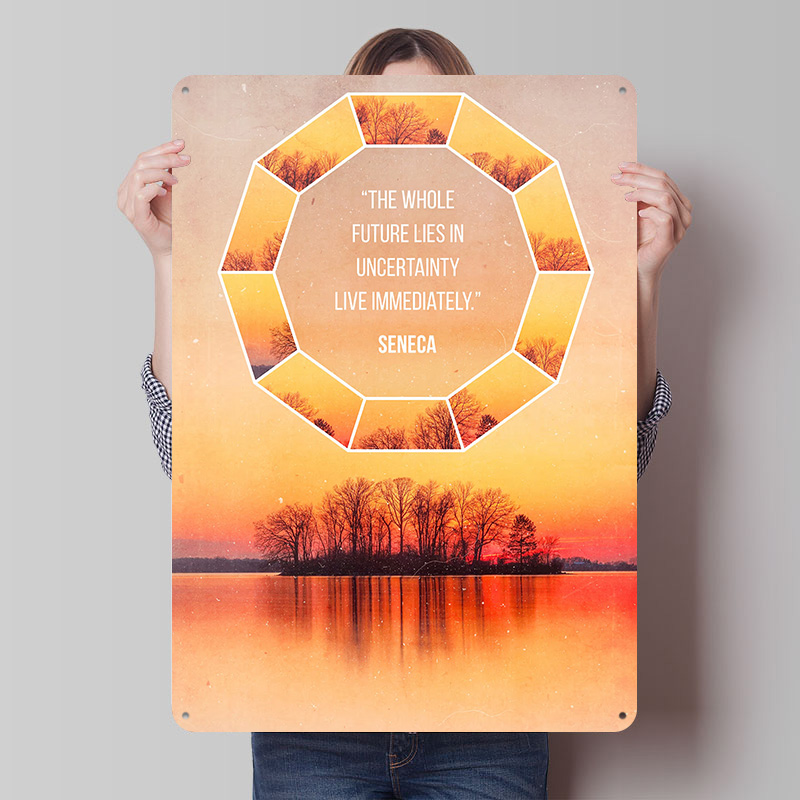 Retro Gaming Quotes - Seneca Quote 4 Printed Poster Customized