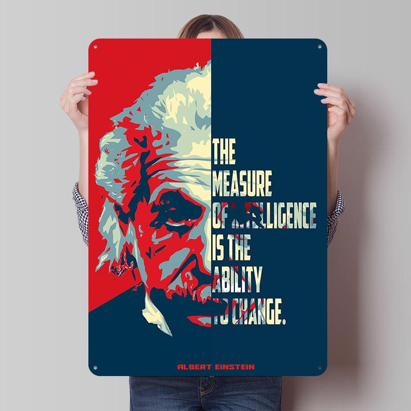 Retro Gaming Quotes - Albert Einstein Quotes Tinplate Poster Custom