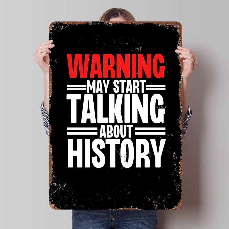 Retro Gaming Talk - Warning May Start Talking Tin Plaque