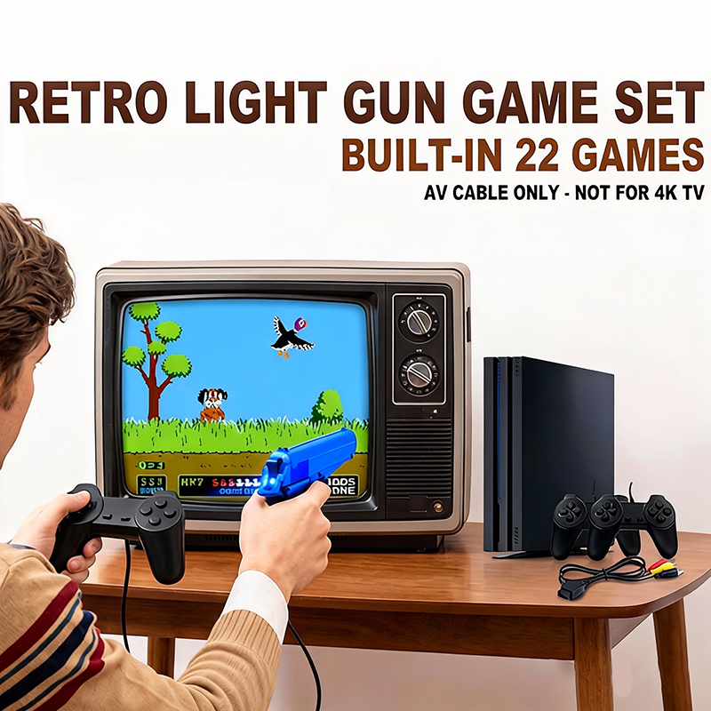 Retro Gaming Console Gun - PS 4 Style Gaming Console Set