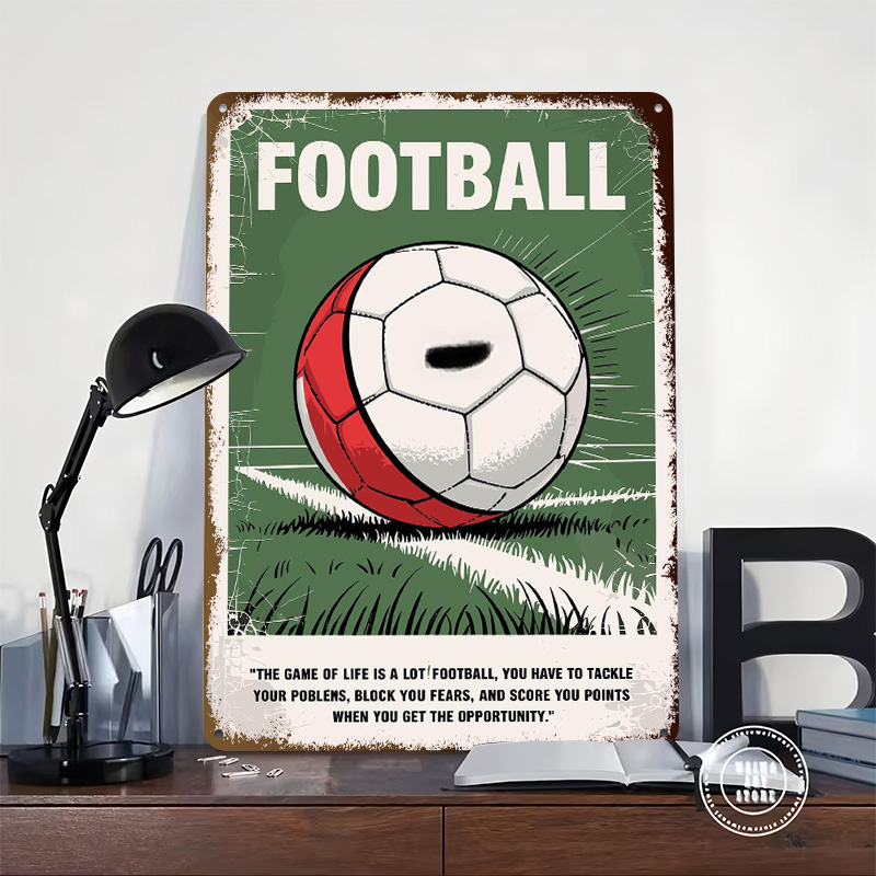 Soccer Ball Quotes Poster Cust - Retro Gaming Quotes ulasan dan harga