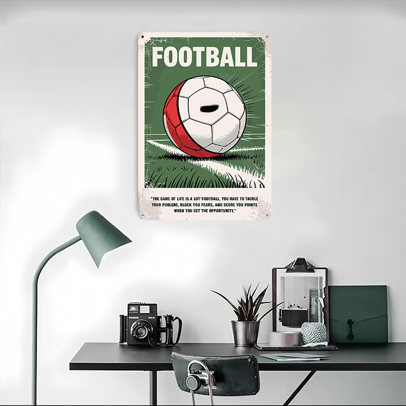 Soccer Ball Quotes Poster Cust - Retro Gaming Quotes ulasan dan harga