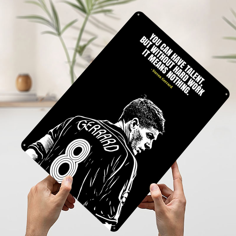 Steven Gerrard Quote Metal Pos - Retro Gaming Quotes ulasan dan harga
