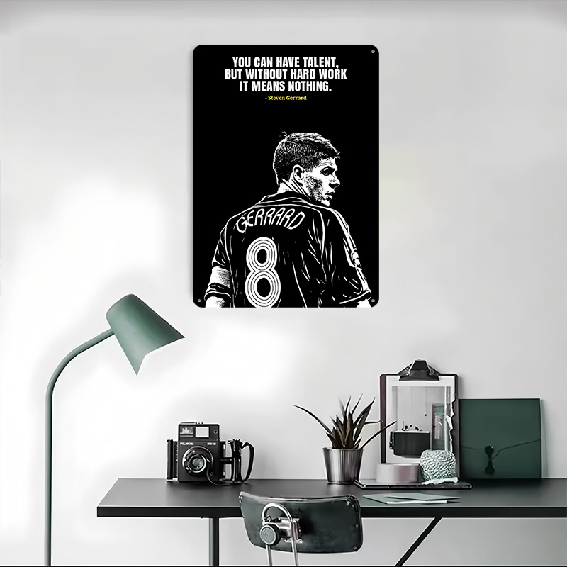 Steven Gerrard Quote Metal Pos - Retro Gaming Quotes ulasan dan harga