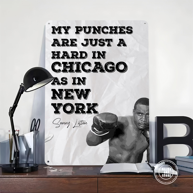 Work Hard Boxing Quote Tinplat - Retro Gaming Quotes ulasan dan harga