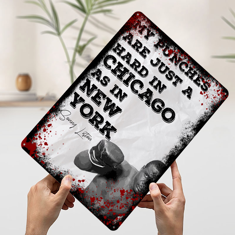 Work Hard Boxing Quote Tinplat - Retro Gaming Quotes ulasan dan harga