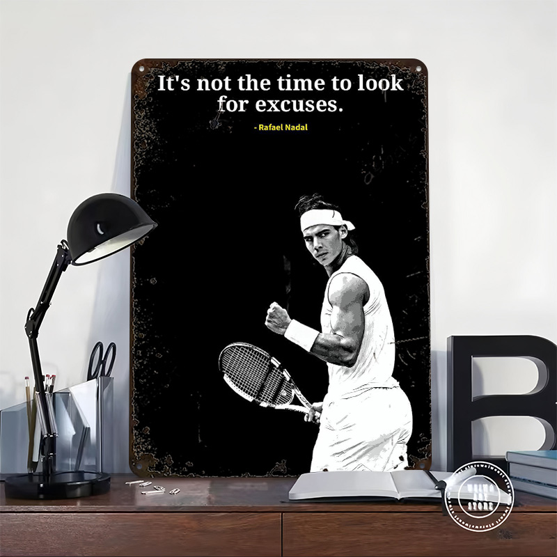 Rafael Nadal Quotes Metal Post - Retro Gaming Quotes ulasan dan harga