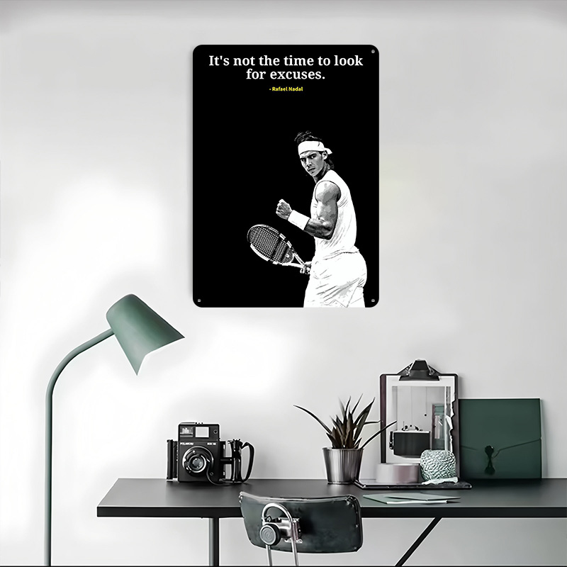 Rafael Nadal Quotes Metal Post - Retro Gaming Quotes ulasan dan harga