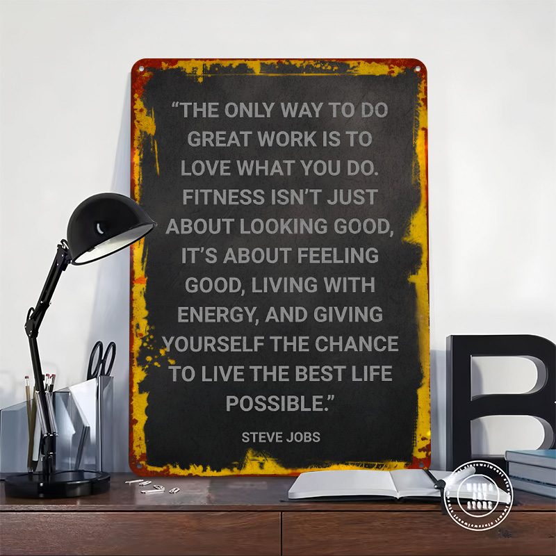 Steve Jobs Fitness Quote Metal - Retro Gaming Quotes ulasan dan harga