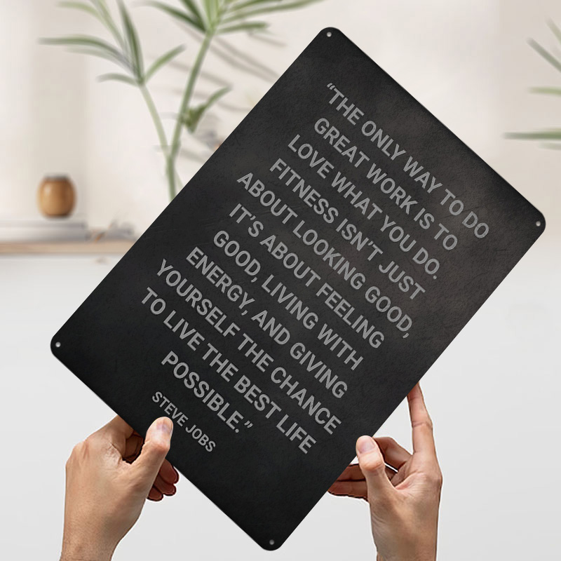 Steve Jobs Fitness Quote Metal - Retro Gaming Quotes ulasan dan harga