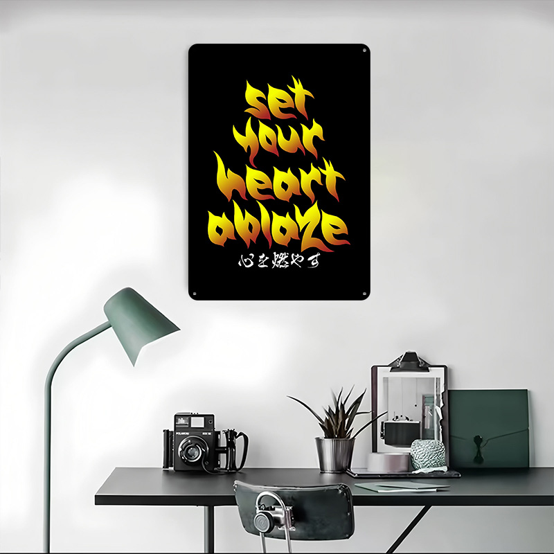 Set Your Heart Ablaze Anime Qu - Retro Gaming Quotes ulasan dan harga