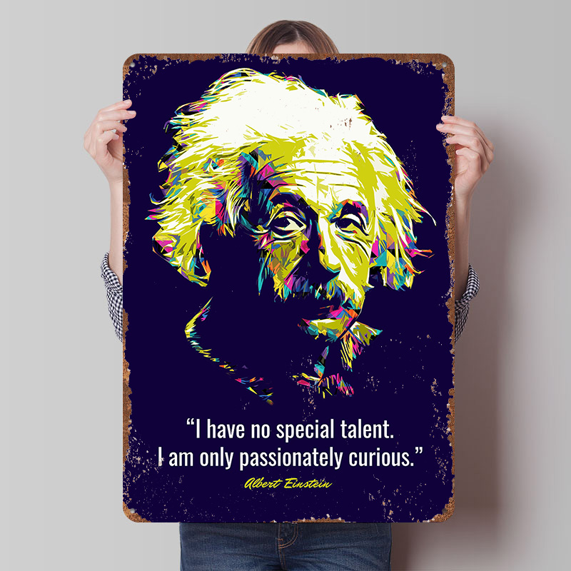 Quotes Albert Einstein Metal P - Retro Gaming Quotes ulasan dan harga