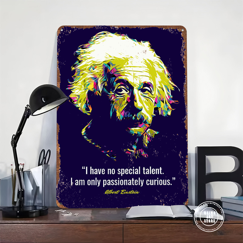 Quotes Albert Einstein Metal P - Retro Gaming Quotes ulasan dan harga
