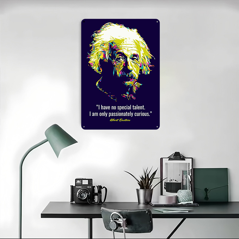 Quotes Albert Einstein Metal P - Retro Gaming Quotes ulasan dan harga