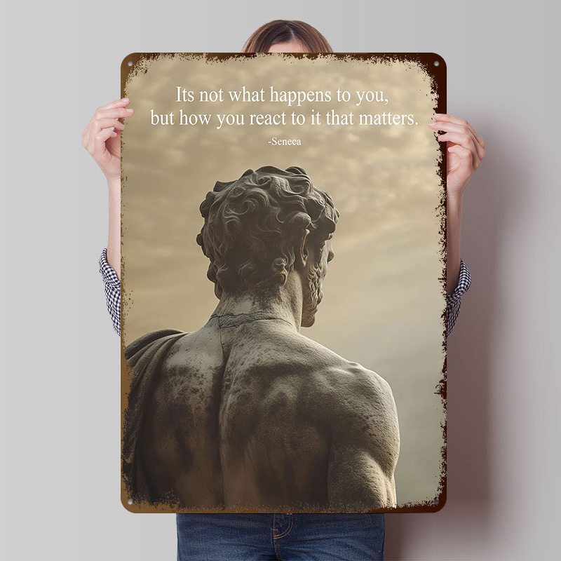 Seneca Stoic Quote Tinplate Po - Retro Gaming Quotes ulasan dan harga