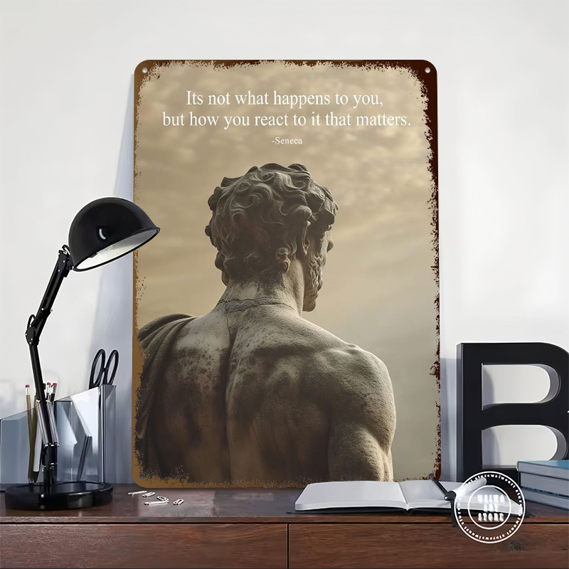 Seneca Stoic Quote Tinplate Po - Retro Gaming Quotes ulasan dan harga