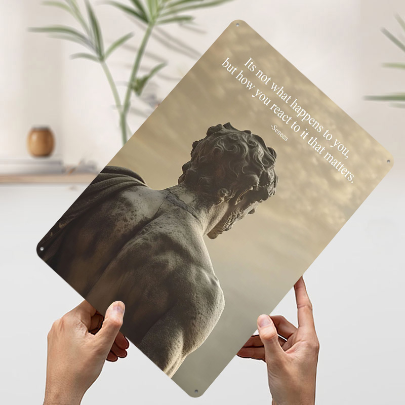 Seneca Stoic Quote Tinplate Po - Retro Gaming Quotes ulasan dan harga