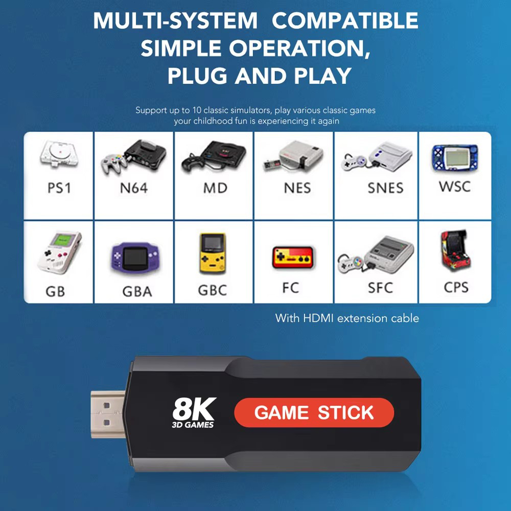 X2 Game Stick HD 4K 8K 3D Cons - Retro Gaming Os ulasan dan harga
