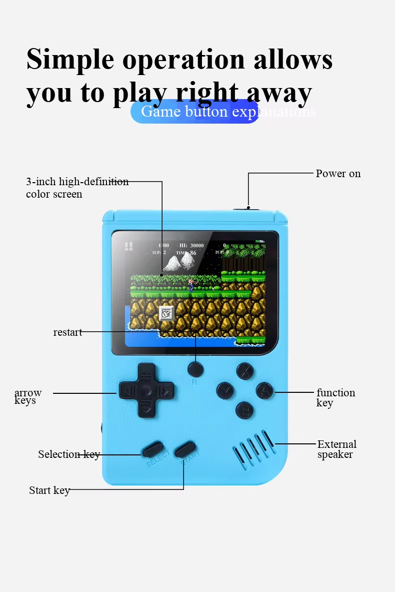 NEW 3 Inch Portable Retro Mini - Retro Gaming Os ulasan dan harga